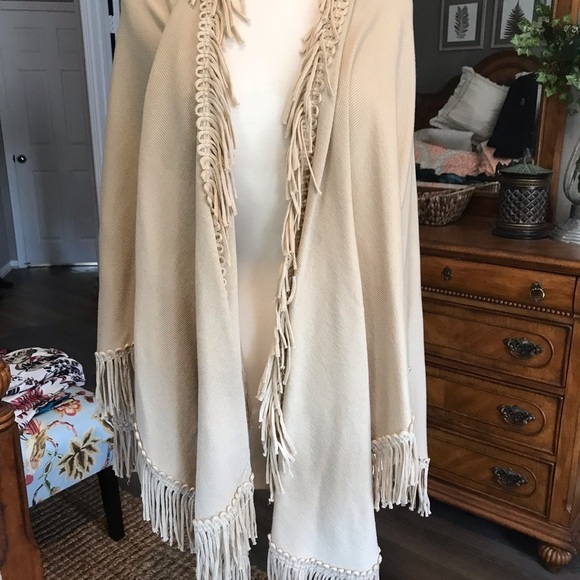 Coldwater Creek Sweaters - Fringe Poncho